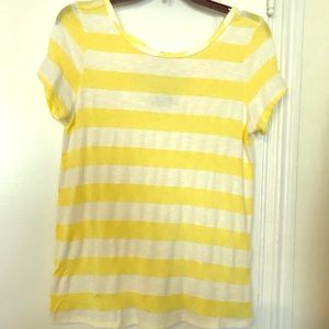 Yellow & white striped sweater